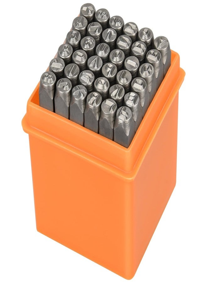 DkOvn 37pcs Metal Stamping Kit, 3mm(1/8") Number and Letter Stamp Set, Include Artistic Font Uppercase, Number Punch and Heart Design Stamp - Image 1